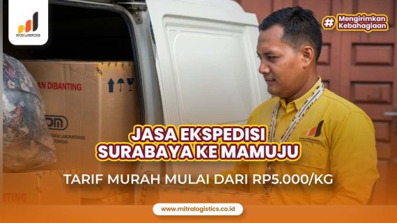 Jasa Ekspedisi Surabaya ke Mamuju Mulai dari Rp5.500/Kg