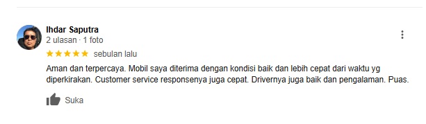 testimoni kirim mobil jakarta banjarbaru